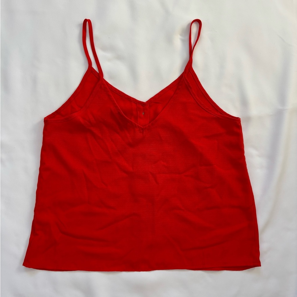 Paper Crane Women’s Small Spaghetti Strap Tank Top Burnt Orange Retro Western - Picture 6 of 9